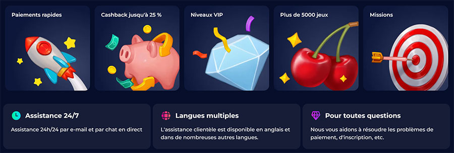 Nine Casino France avantages casino