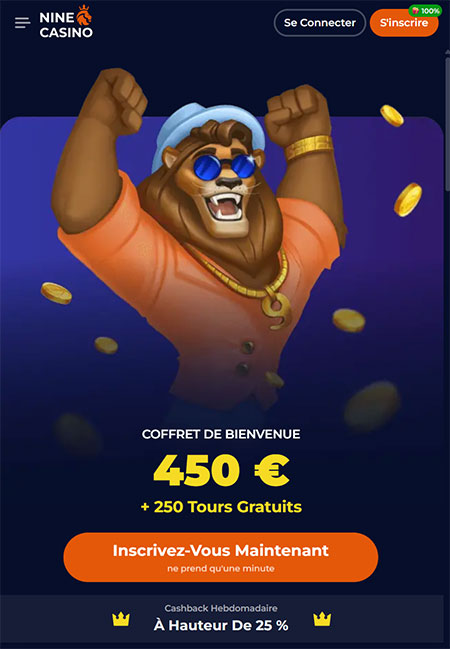Nine Casino France mobile